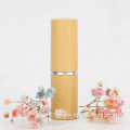 Cosmetic empty soft Round wood grain light yellow  lipstick tube